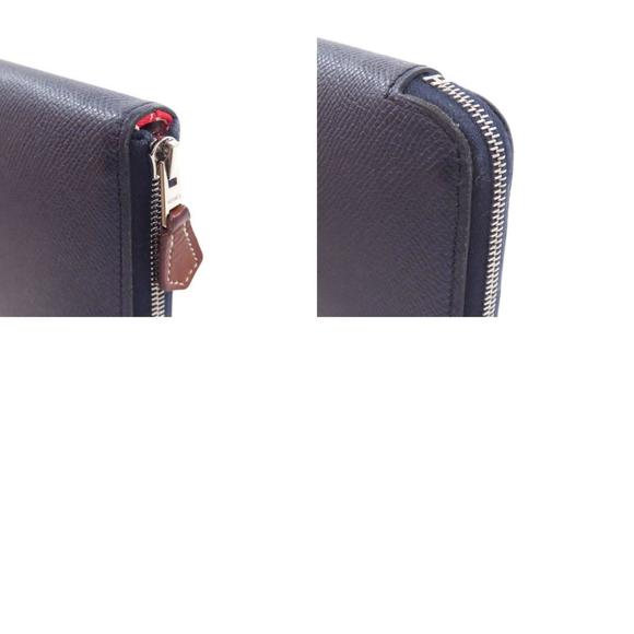 HERMES Azap Silk Long Indigo Wallet Epson Blue - Picture 10 of 11